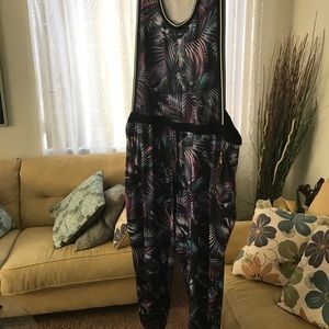 City Chic purple with splashes of color jumpsuit